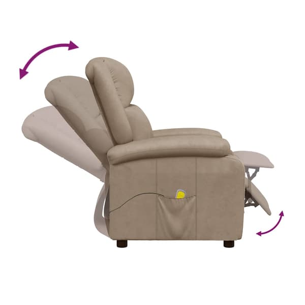 Massagefåtölj cappuccino konstläder