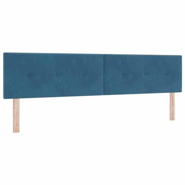 Huvudgavel Mörkblå 200 cm Sammet