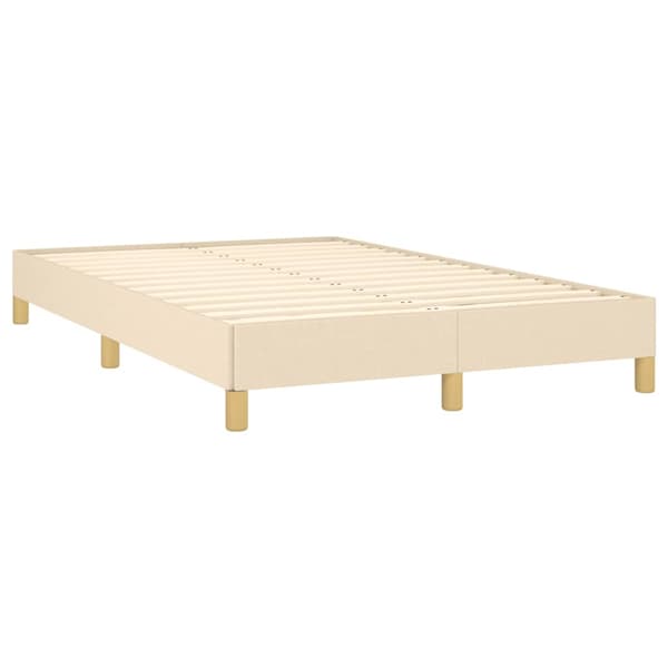 Ramsäng med madrass gräddvit 120x190 cm tyg