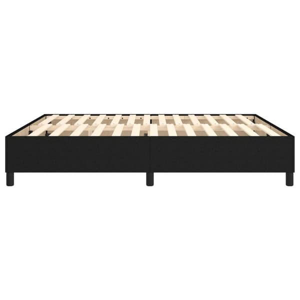 Boxspring-sängram svart 160x200 cm tyg