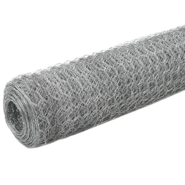 Hönsnät galvaniserat stål 25x1,5 m silver