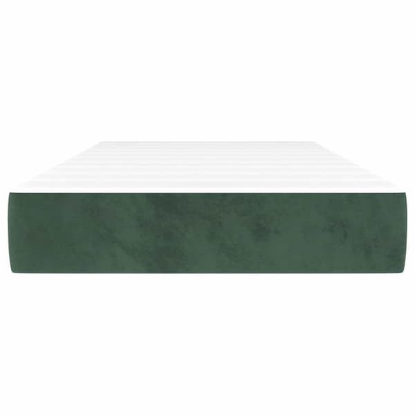 Pocketresårmadrass medium mörkgrön 100x220x20 cm sammet