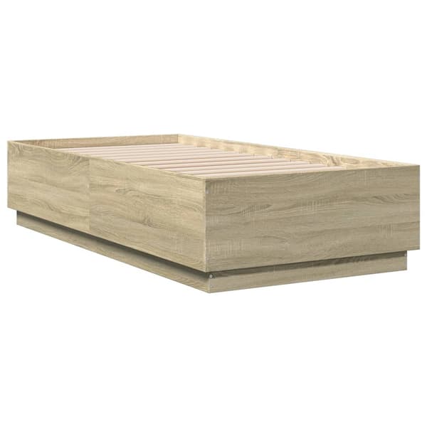 Sängram sonoma-ek 75x190 cm konstruerad trä