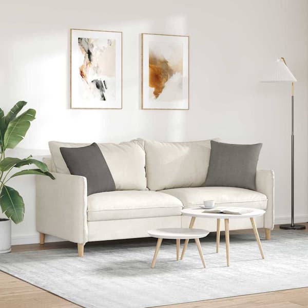 Sofakuddar 2 pcs Ljusgrå 45 x 45 cm Kordread tyg