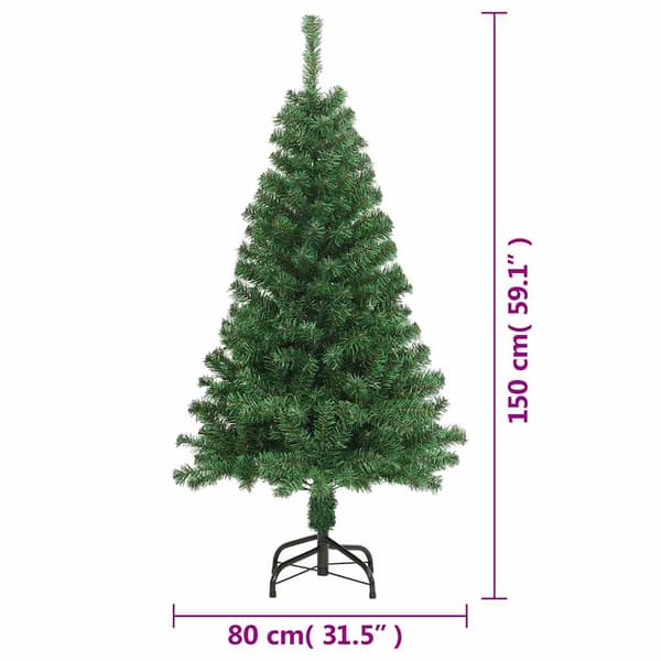 Plastgran med tjocka grenar grön 150 cm PVC