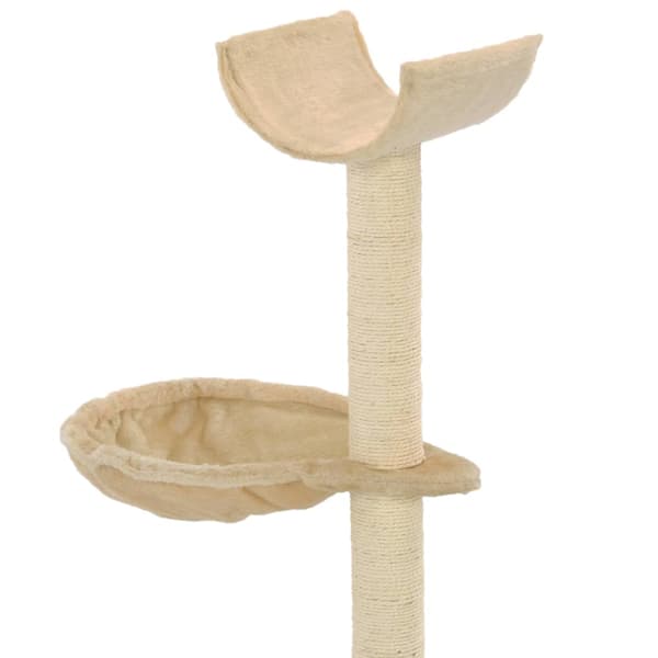 Katträd med klöspelare och 105 cm beige