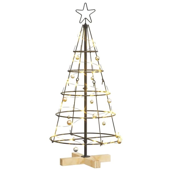 Julcone-träd med stativ Svart 90 cm Stål