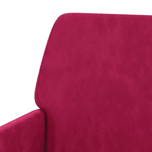 Fåtölj vinröd 62x79x79 cm sammet