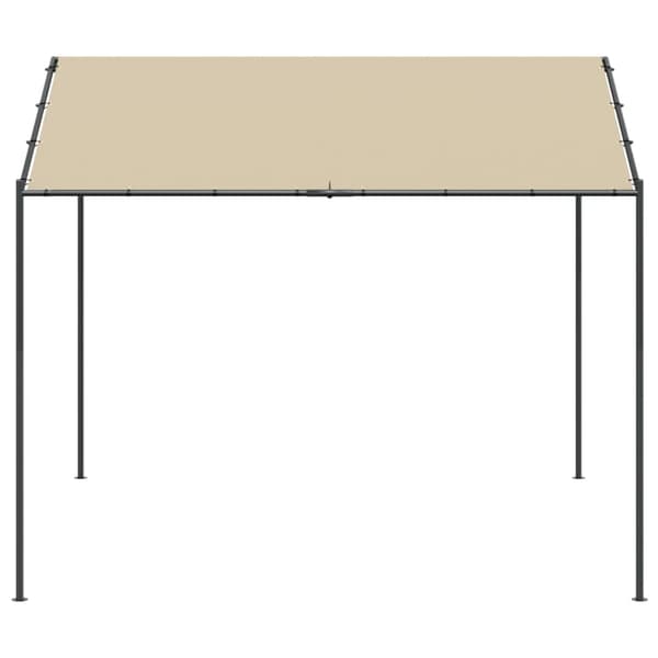 Paviljong beige 3x3 m stål och tyg