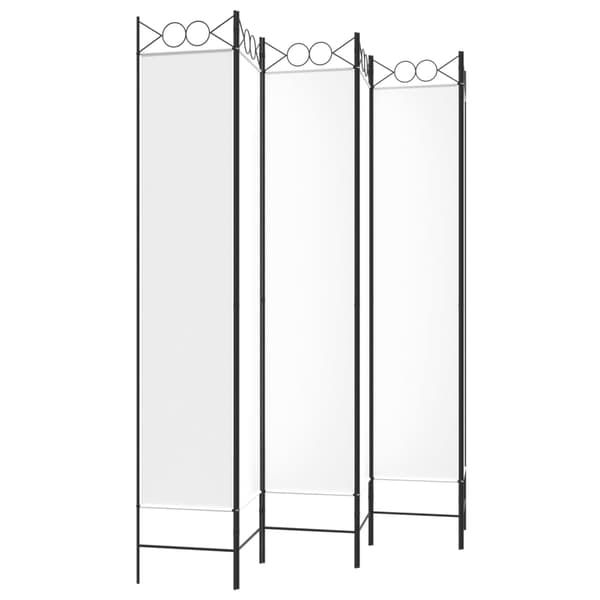 Rumsavdelare 6 paneler vit 240x220 cm tyg