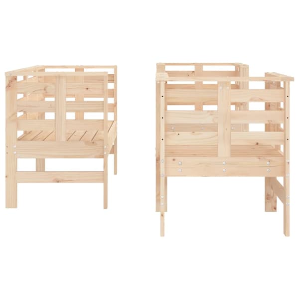 Loungegrupp 3 delar massiv furu