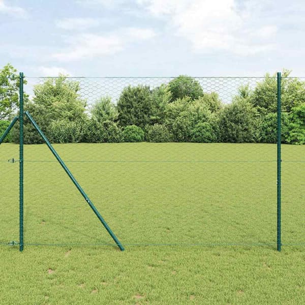 Hexagonstängsel Grön 1,6 x 10 m PVC