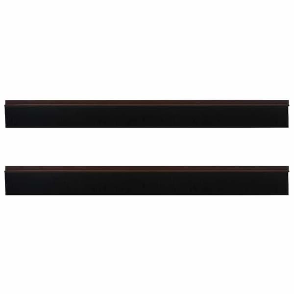 Självhäftande dörrborstlist 2 pcs Brun 100 cm Aluminiumlegering