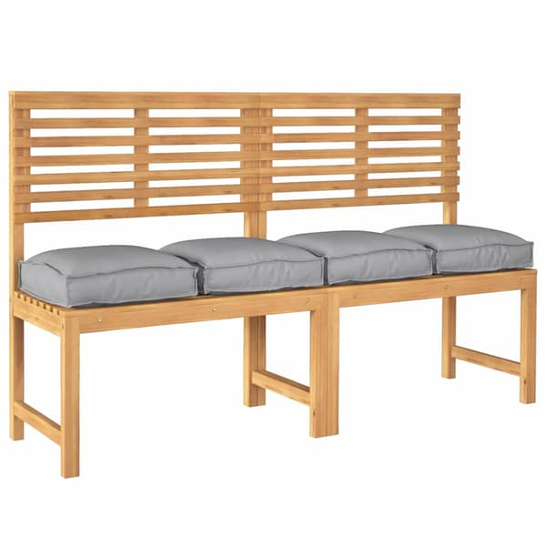 Kudde 4 pcs Grå 40 x 40 x 8 cm Oxford Tyg
