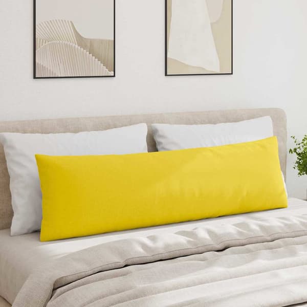 Sofakuddar 2 st tyg Ljusgul 145 x 40 cm