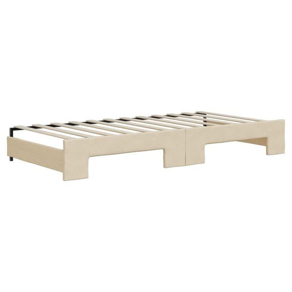 Dagbädd utdragbar gräddvit 90x200 cm tyg