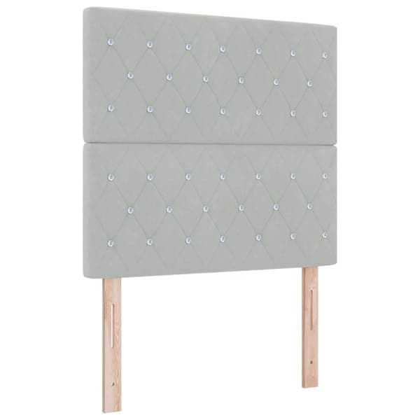 Huvudgavel Ljusgrå 100 cm Sammet