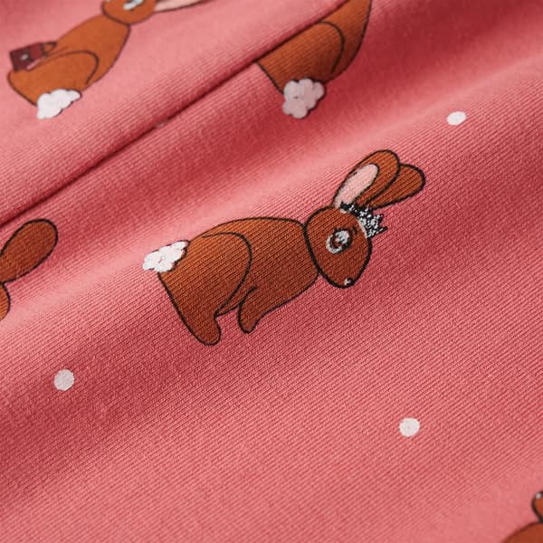 Barnpyjamas med huva gammelrosa 104