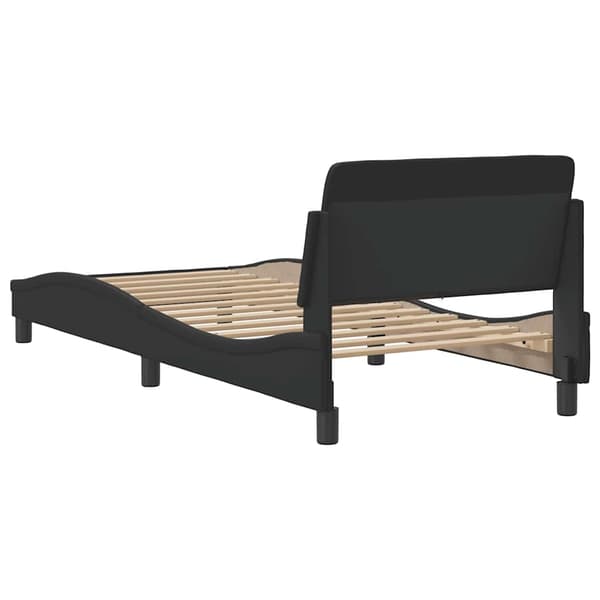 Bed Frame "Dover" Black 90x190 cm Faux Leather