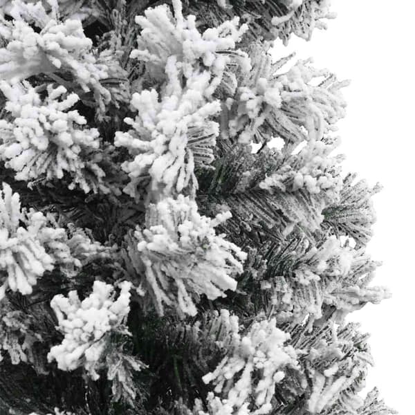 Smal plastgran med snö grön 210 cm PVC