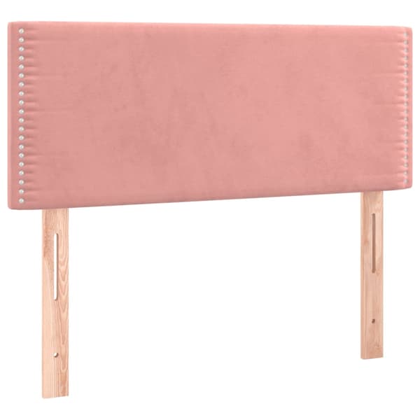 Ramsäng med madrass rosa 100x200 cm sammet