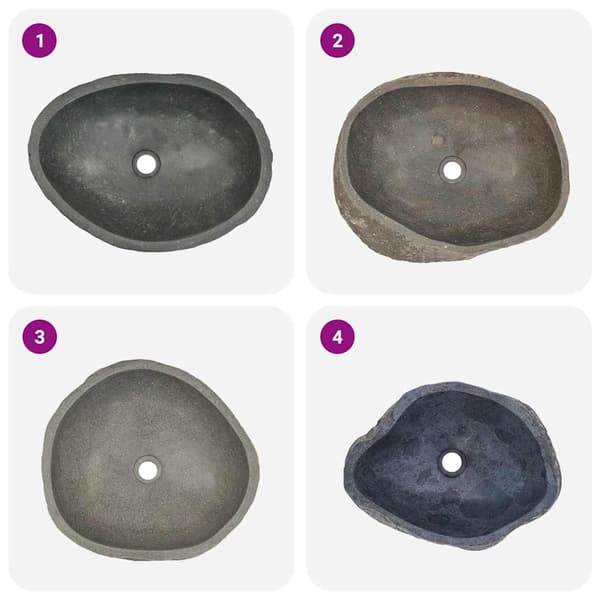Handfat flodsten oval (45-53)x(34-41) cm