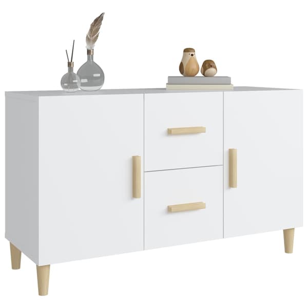 Skänk vit 100x36x60 cm konstruerat trä