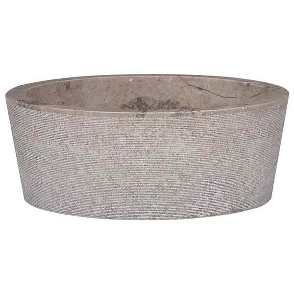 Handfat grå Ø40x15 cm marmor
