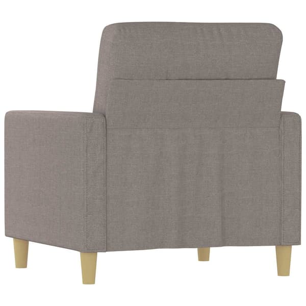 Fåtölj taupe 60 cm tyg