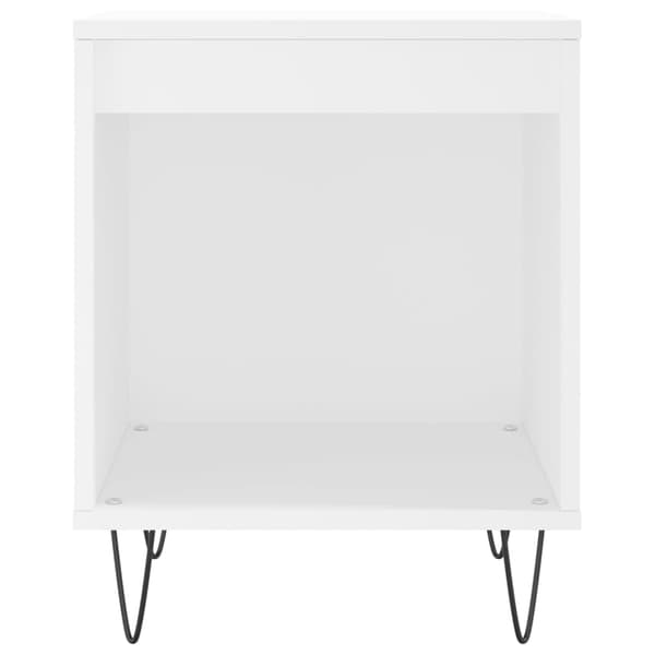 Sängbord vit 40x35x50 cm konstruerat trä