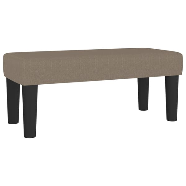 Ramsäng med madrass taupe 120x200 cm tyg