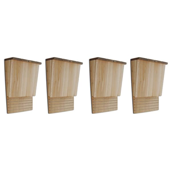 Fladdermushus 4 st 22x12x34 cm trä