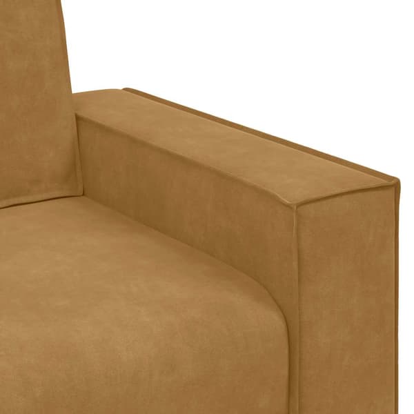 Soffa 2-sits brun 180x78x84 cm sammet