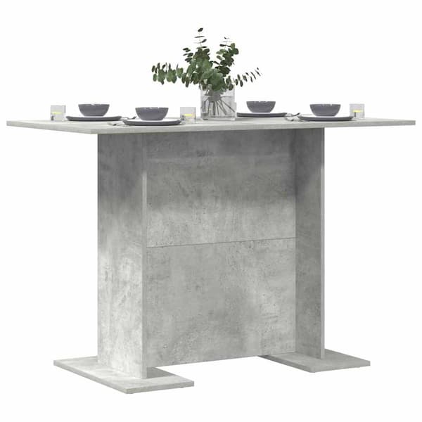 Matbord 110 x 60 x 75 cm Konstruerat trä Betonggrå Rektangulär