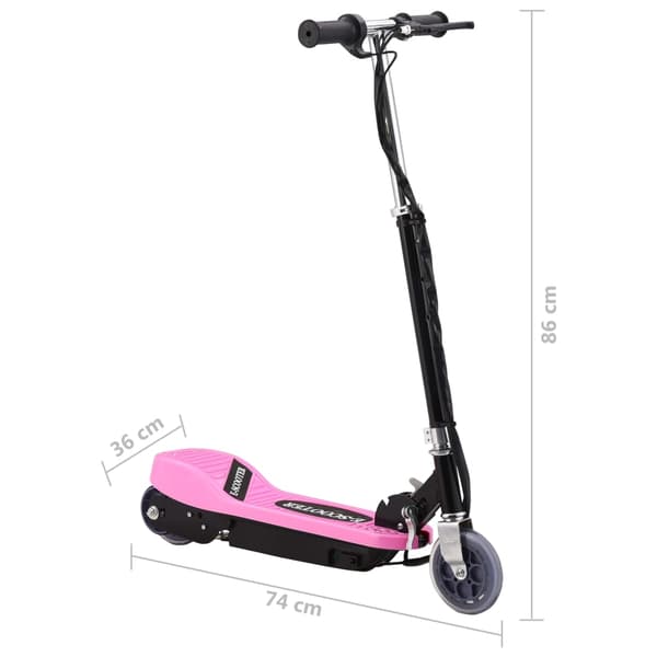 Elektrisk sparkcykel 120 W rosa
