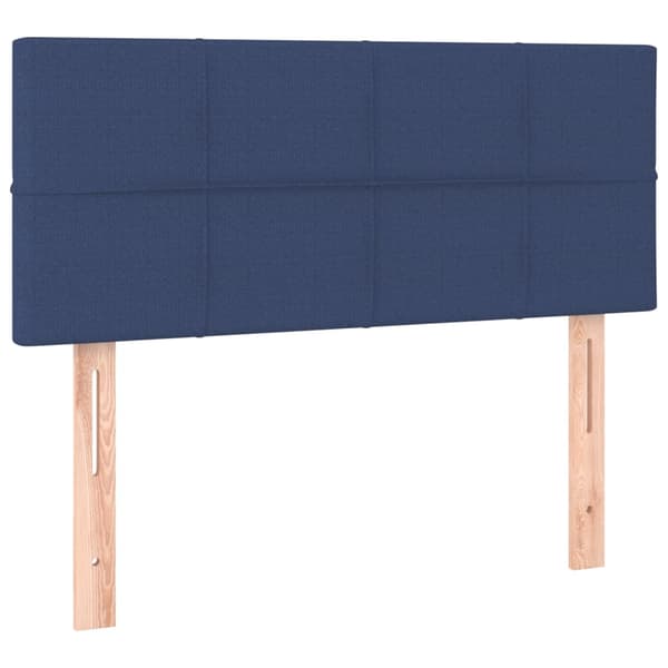 Ramsäng med madrass blå 100x200 cm tyg