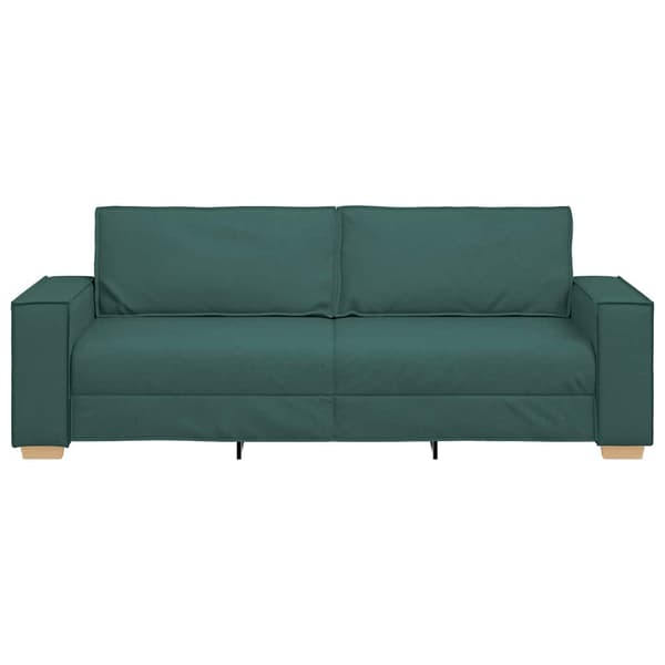 3-Sits soffa Mörkgrön 220 cm tyg