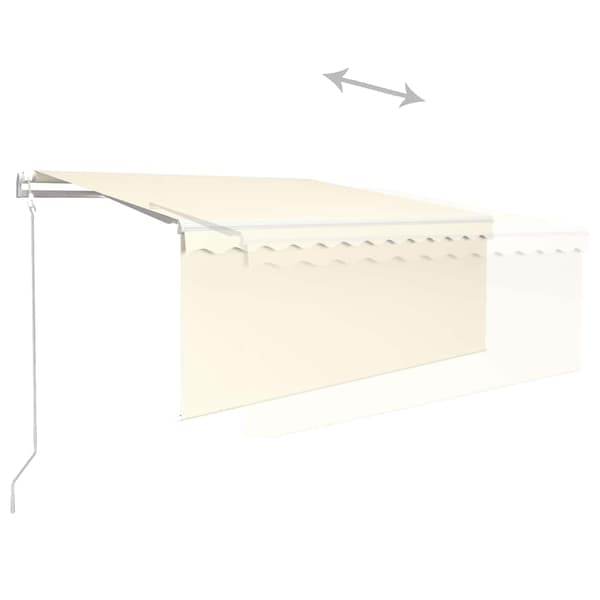 Automatiserad markis med rullgardin 3x2,5m cm gräddvit