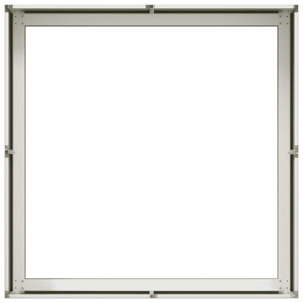 Planteringskärl vit 80x80x30 cm stål