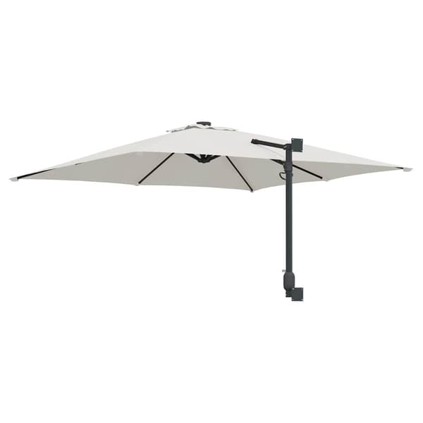 Trädgårdsparasol Sand 248,5 x 247,5 x 160 cm Polyester och Stål