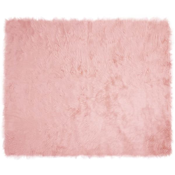 Fuskfäll matta TAFALLA Rosa 200 x 280 cm Polyester
