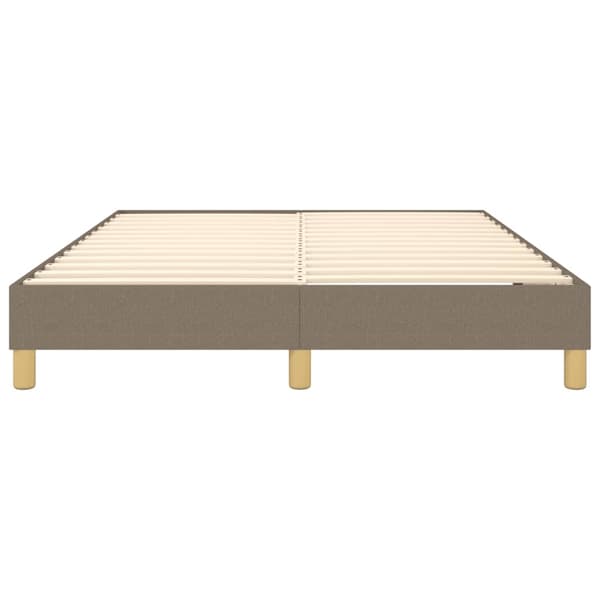 Boxspring-sängram taupe 140x200 cm tyg