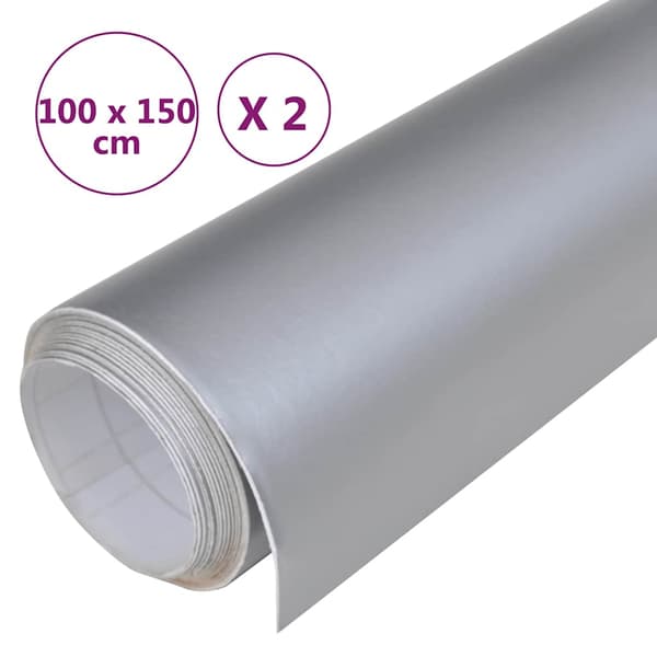 Bilfoliering 2 st matt silver 100x150 cm