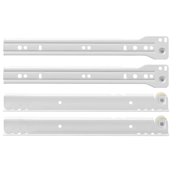Lådräls 12 pcs Vit 250 mm Stål