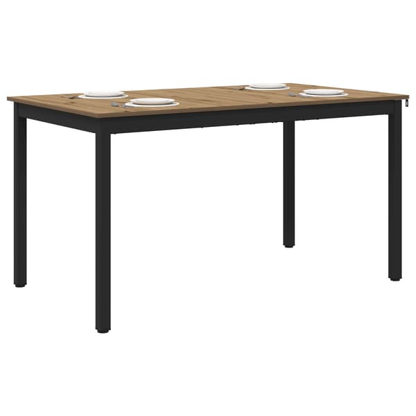 Matbord 140 x 80 x 75 cm METALL Rektangulär