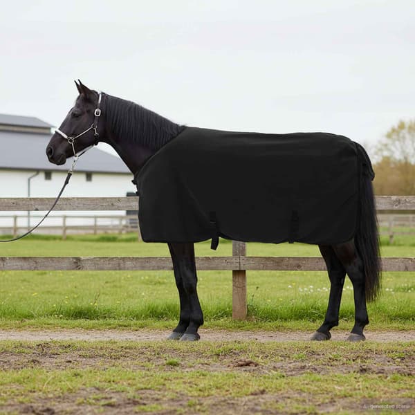 Hästdyna Svart 115 cm Polyester Fleece