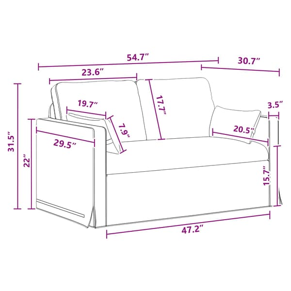 Soffa Mörkgrå 139 x 78 x 80 cm tyg