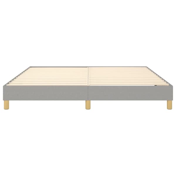 Boxspring-sängram ljusgrå 180x200 cm tyg