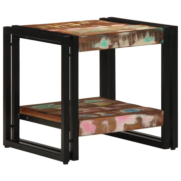 Kaffeebord Flerfärgsdesign 40 x 40 x 38 cm Solid återvunnen trä