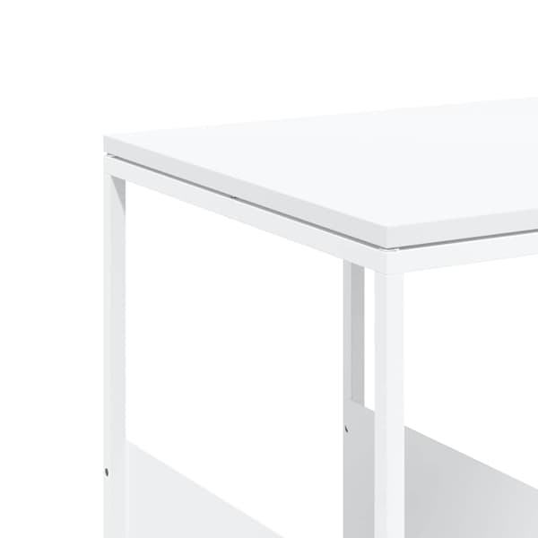 Sidobord vit 55x36x59,5 cm konstruerat trä